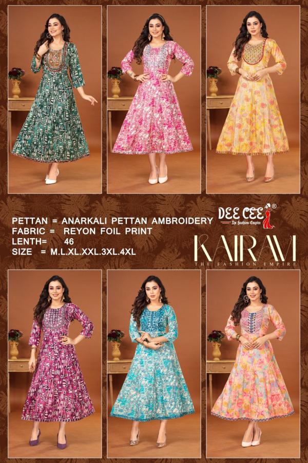 Deecee Kairavi Vol 1 Long Anarkali Kurti Collection